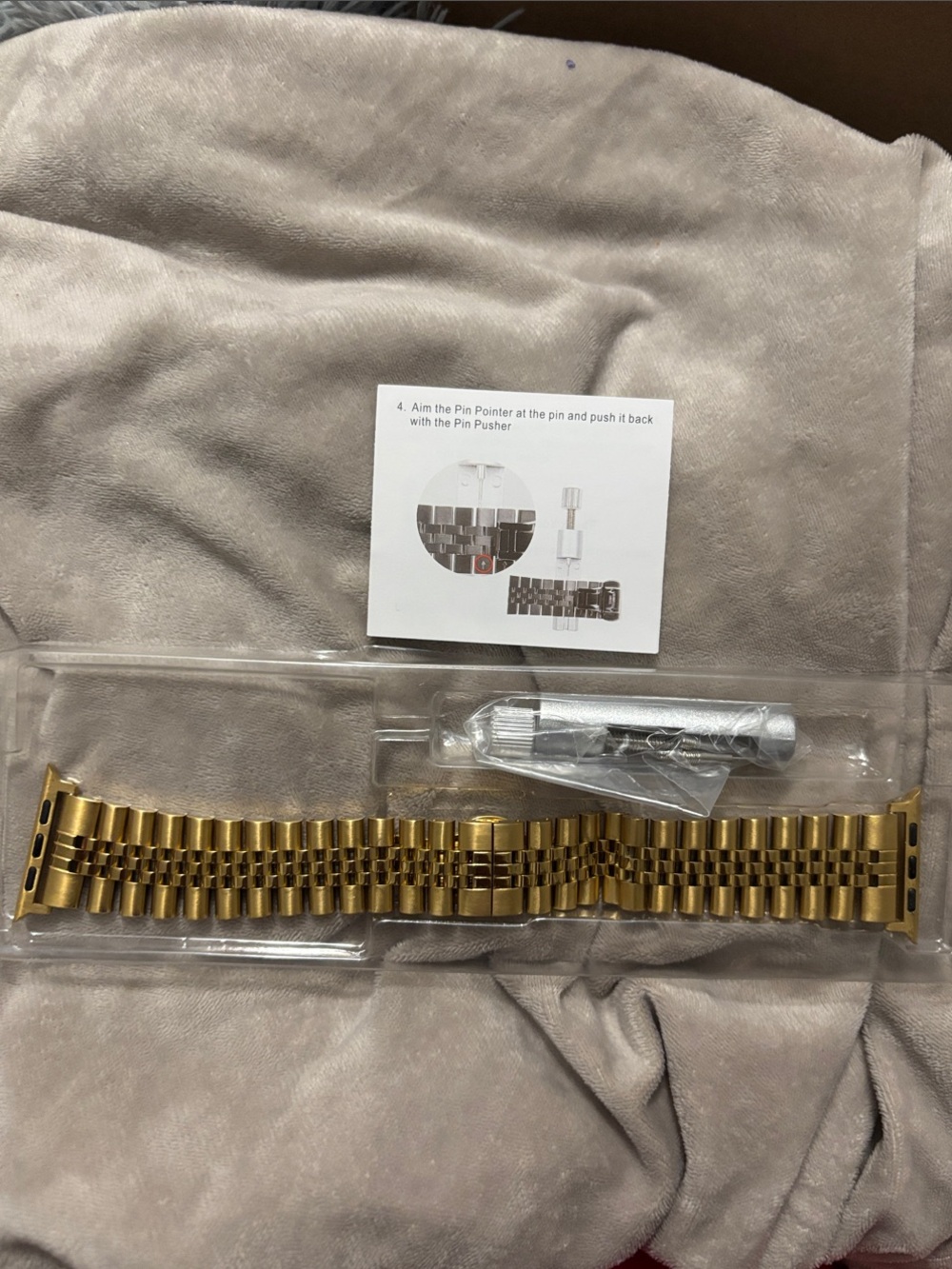 Men’s Gold Metal iPhone Link Watch Band
